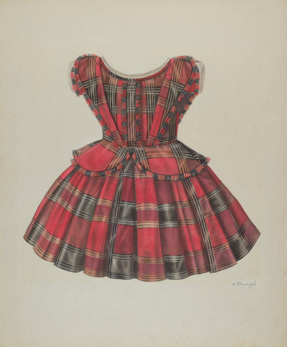 Girl's Dress by Virginia Berge (American, active c. 1935), 16X12"(A3)Poster Print