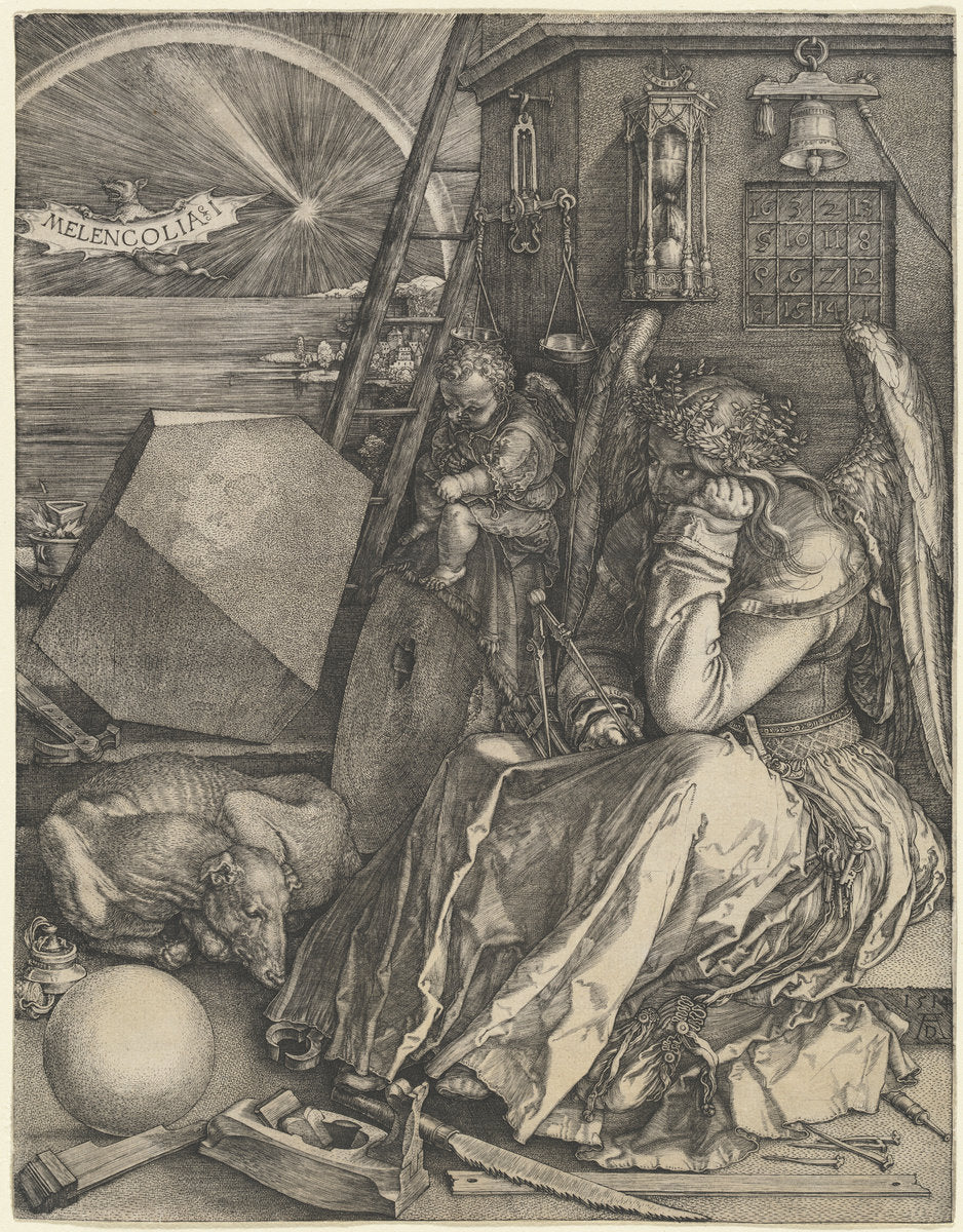 Melencolia I by Albrecht Dürer (German, 1471 - 1528), 16X12"(A3)Poster Print