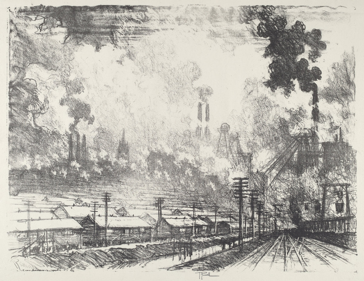 The Coal Mine by Joseph Pennell (American, 1857 - 1926), 16X12"(A3)Poster Print
