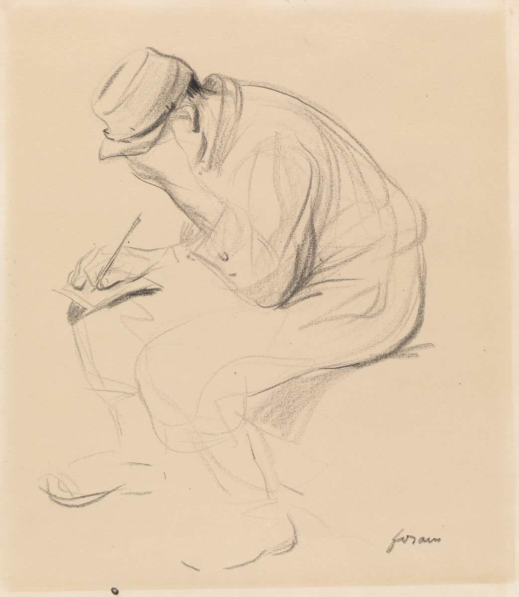Le Poilu (French Soldier Writing Home) by Jean-Louis Forain (French, 1852 - 1931), 16X12"(A3)Poster Print