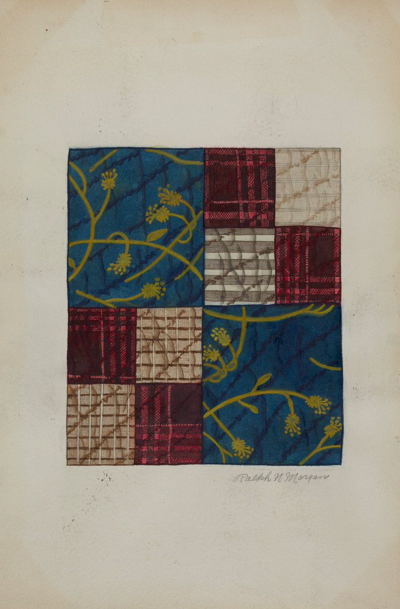 Quilt by Ralph N. Morgan (American, active c. 1935), 16X12"(A3)Poster Print