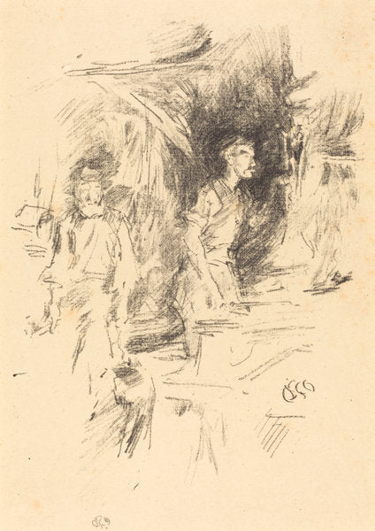 The Old Smith's Story by James McNeill Whistler (American, 1834 - 1903), 16X12"(A3)Poster Print