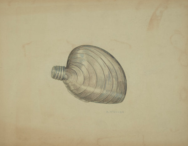 Shell Shaped Flask by Raymond McGough (American, active c. 1935), 16X12"(A3)Poster Print