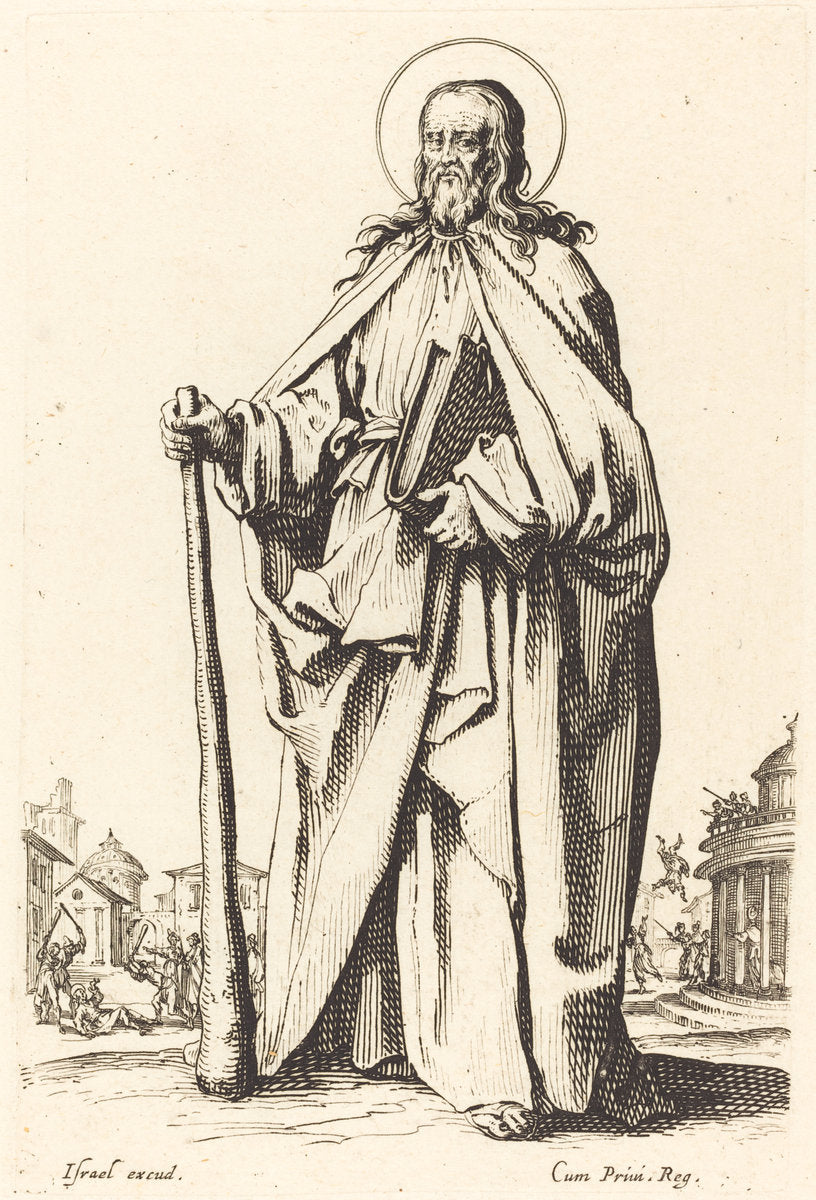 Saint James the Less by Jacques Callot (French, 1592 - 1635), 16X12"(A3)Poster Print