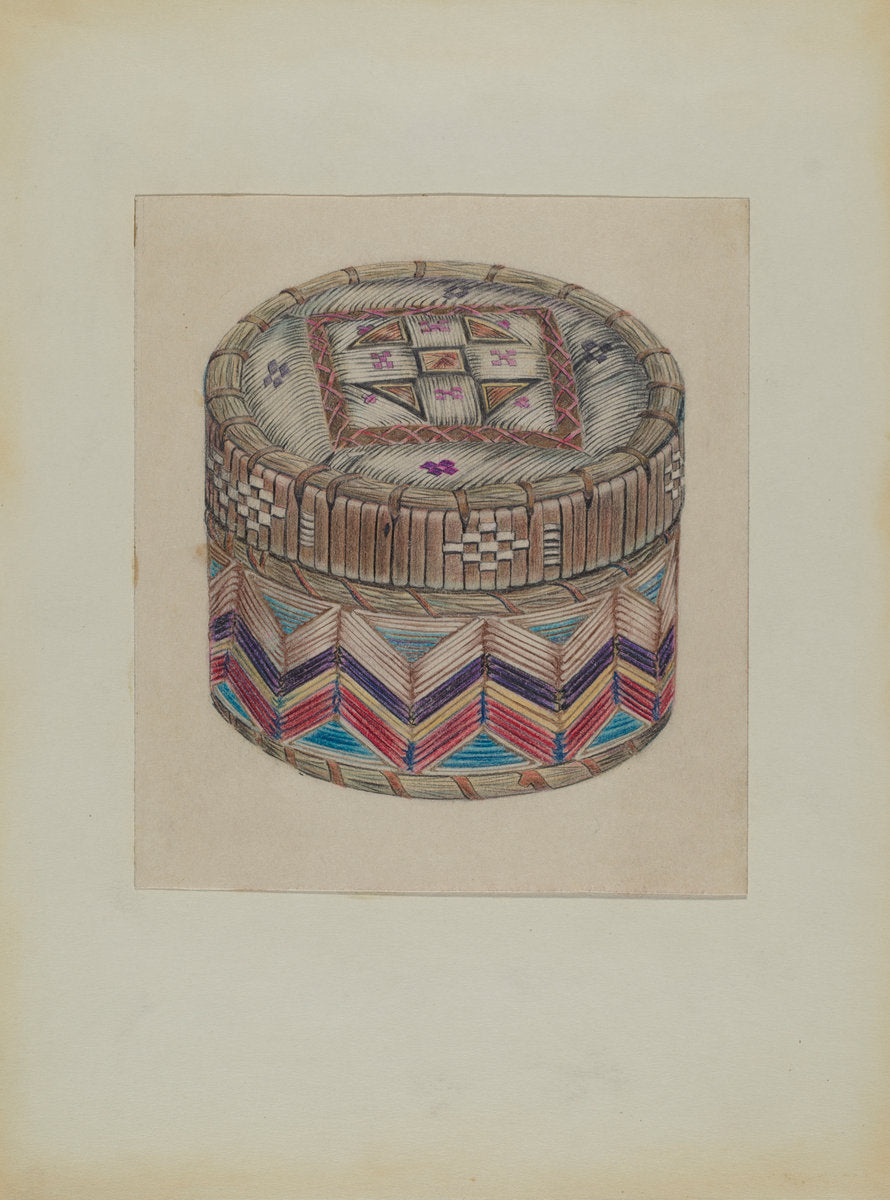 Basket by Michael Trekur (American, active c. 1935), 16X12"(A3)Poster Print