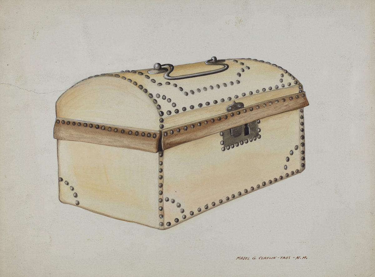 Leather Covered Box by Majel G. Claflin (American, active c. 1935), 16X12"(A3)Poster Print