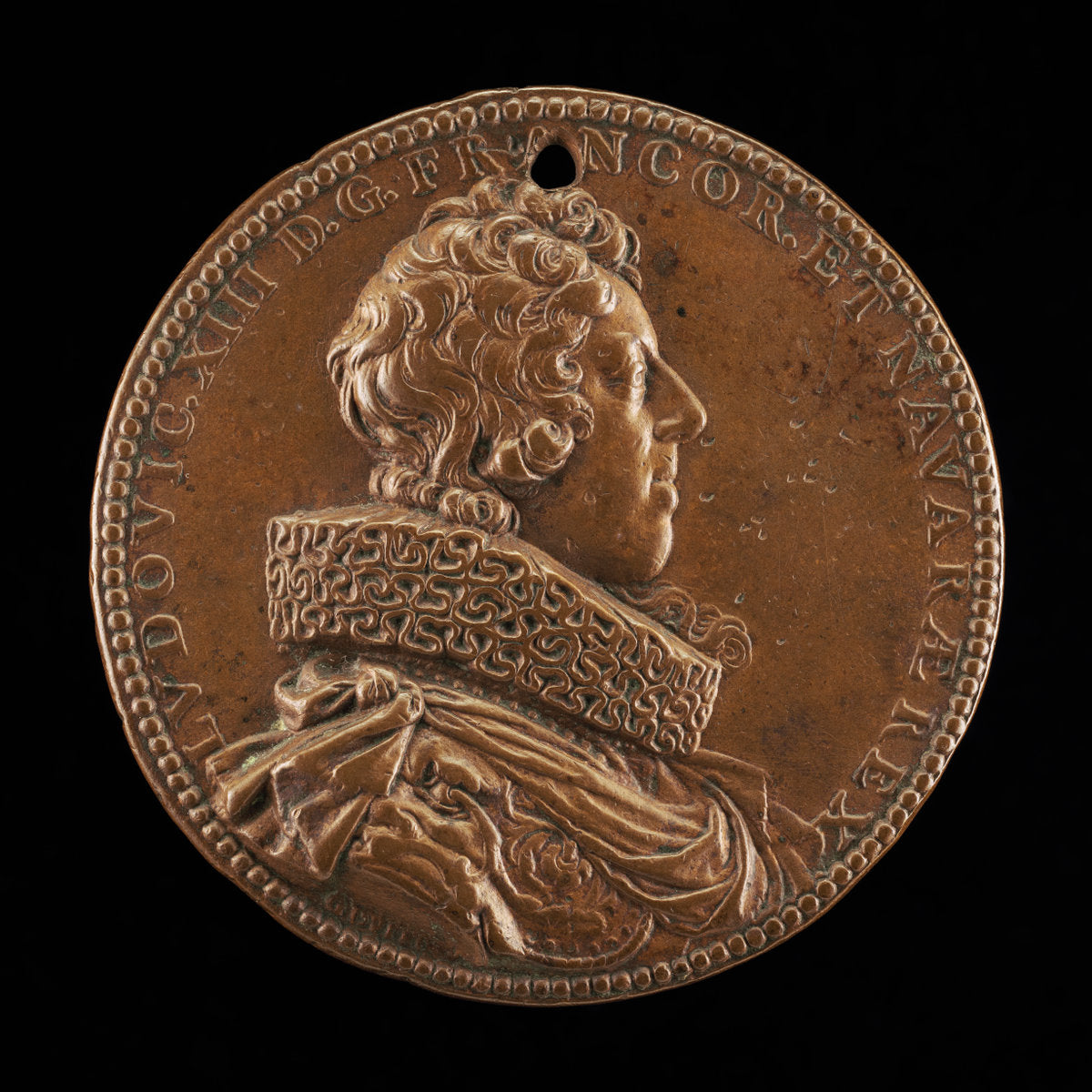 Louis XIII, 1601-1643, King of France 1610 [obverse] by Guillaume Dupré (French, c. 1574 - 1642), 16X12"(A3)Poster Print