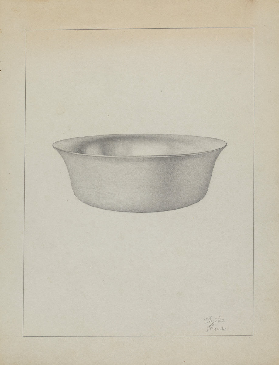 Silver Dish by Clayton Braun (American, active c. 1935), 16X12"(A3)Poster Print