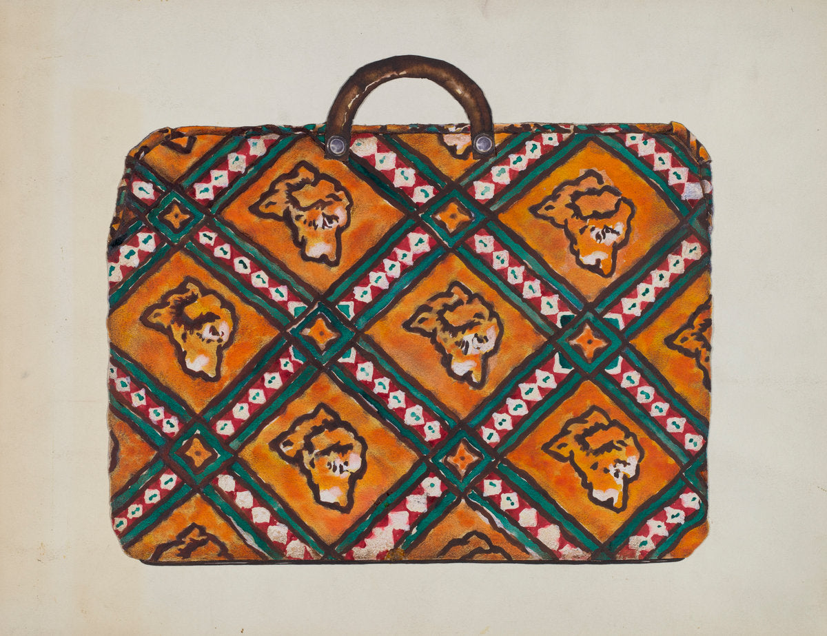 Lady's Carpet Bag by Kathryn Uhl (American, active c. 1935), 16X12"(A3)Poster Print