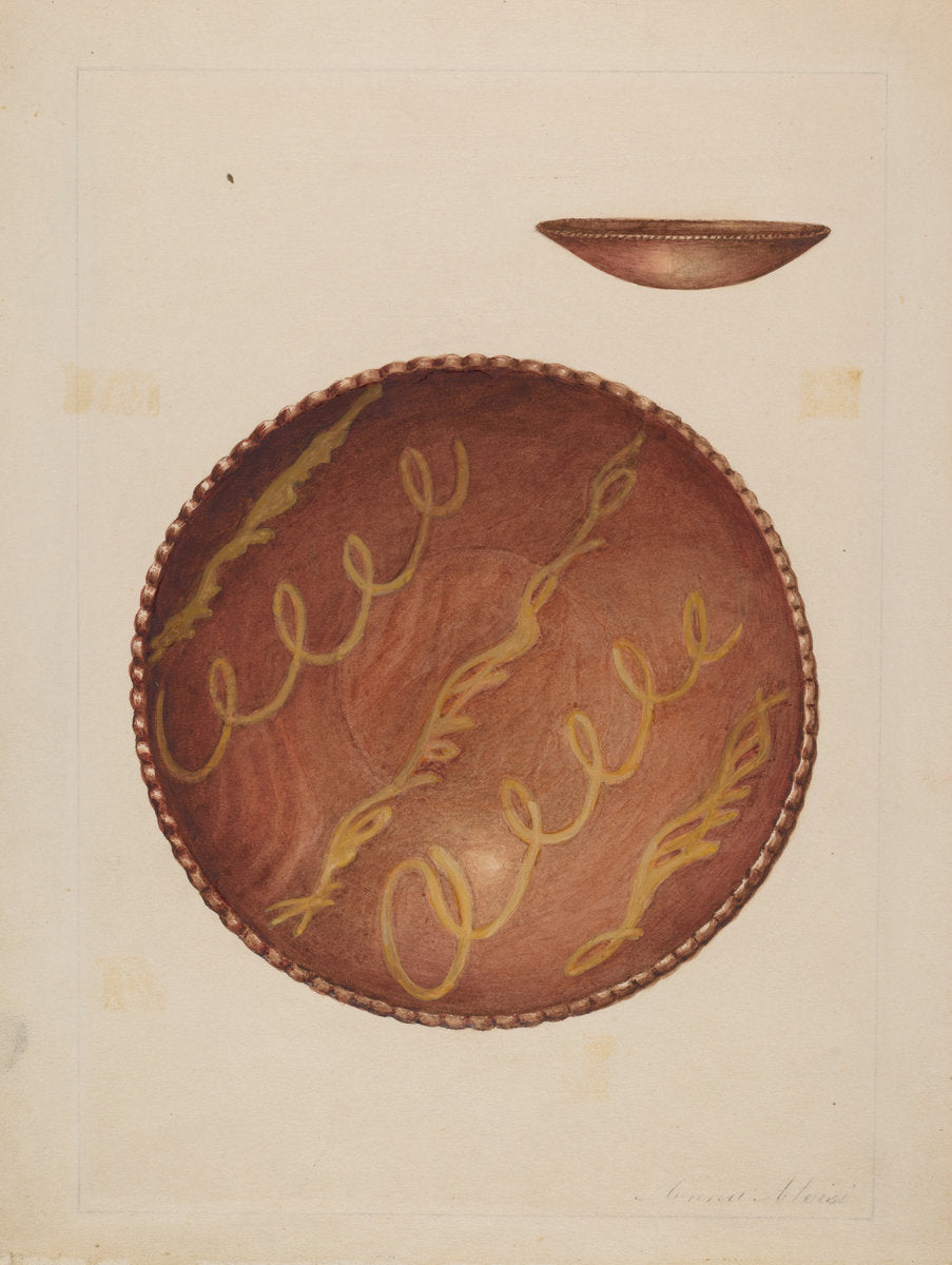 Plate by Anna Aloisi (American, born c. 1890, died early 1950s), 16X12"(A3)Poster Print