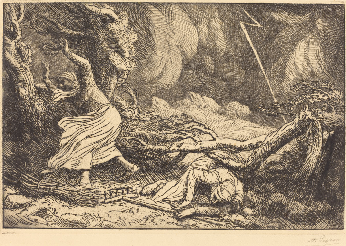 Victims of the Lightning (Victimes de la foudre) by Alphonse Legros (French, 1837 - 1911), 16X12"(A3)Poster Print