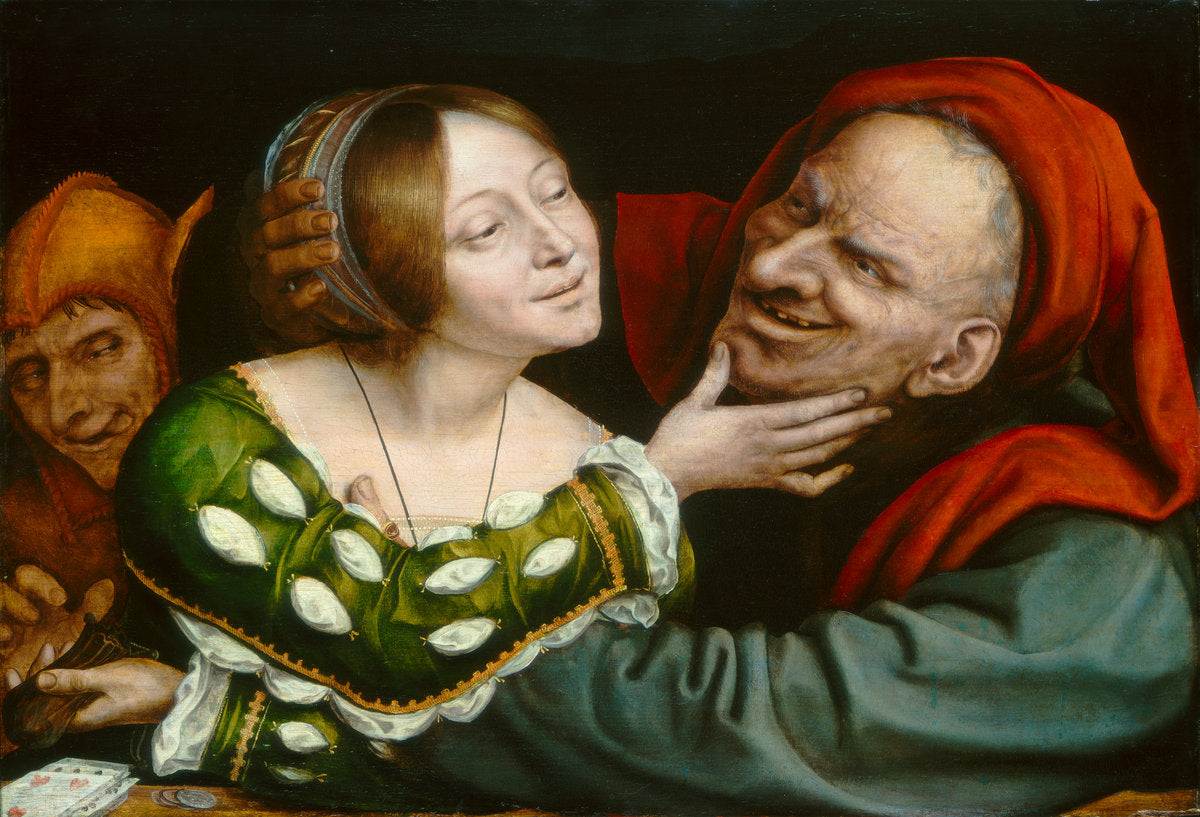 Ill-Matched Lovers by Quentin Massys (Netherlandish, 1466 - 1530), 16X12"(A3)Poster Print