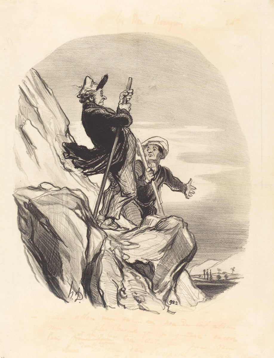 Guide, allons-nous-en... au nom du ciel... by Honoré Daumier (French, 1808 - 1879), 16X12"(A3)Poster Print