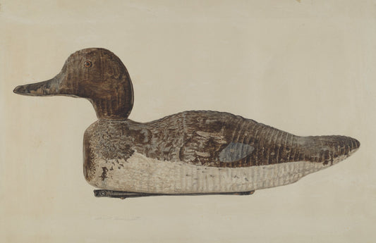 Decoy: Blue Winged Teal by Albert Geuppert (American, active c. 1935), 16X12"(A3)Poster Print