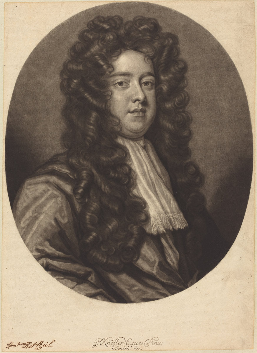Robert Cecil by John Smith after Sir Godfrey Kneller (English, probably 1652 - 1742), 16X12"(A3)Poster Print
