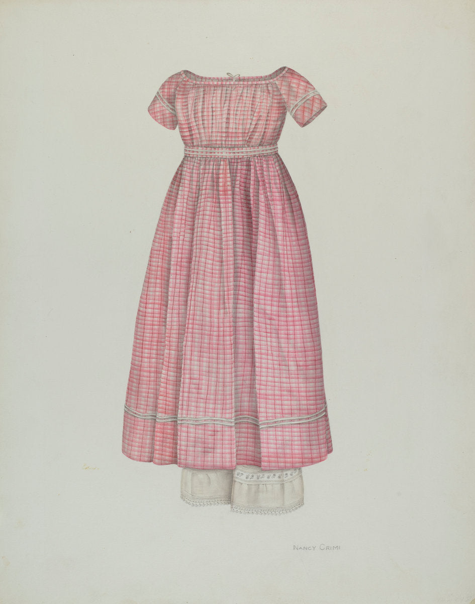 Girl's Dress with Pantaloons by Nancy Crimi (American, active c. 1935), 16X12"(A3)Poster Print