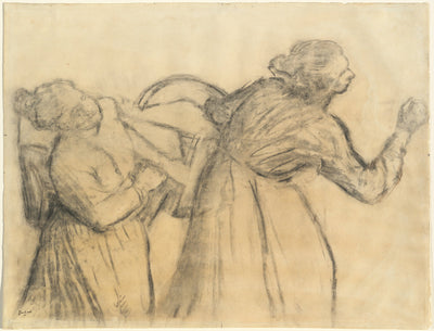 Laundress Carrying Linen by Edgar Degas (French, 1834 - 1917), 16X12"(A3)Poster Print