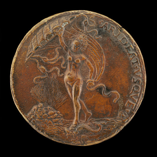 1500 or after by Style of Niccolò Fiorentino (Fortune with Sail, on a Dolphin [reverse]), 16X12"(A3)Poster Print