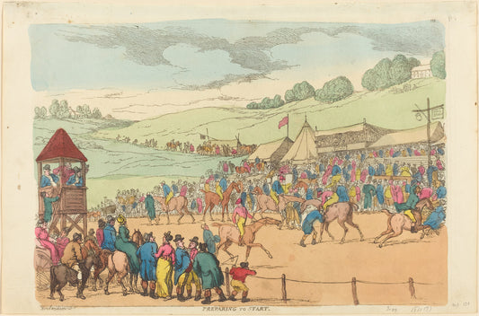 Preparing to Start by Thomas Rowlandson (British, 1756 - 1827), 16X12"(A3)Poster Print