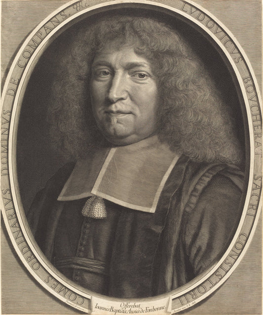 Chancellor Bouchert by Robert Nanteuil (French, 1623 - 1678), 16X12"(A3)Poster Print
