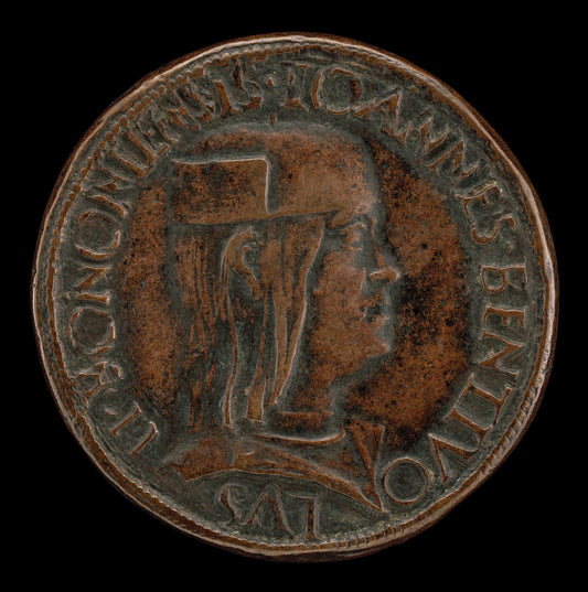 Giovanni II Bentivoglio, 1443-1509, Lord of Bologna 1462-1506 [obverse] by Attributed to Francesco Francia (Italian, c. 1447 - 1517), 16X12"(A3)Poster Print