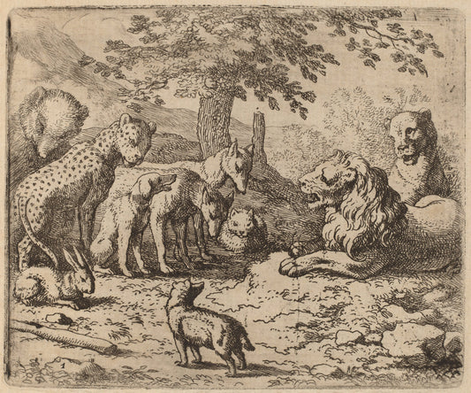 The Lion Seeks Advice by Allart van Everdingen (Dutch, 1621 - 1675), 16X12"(A3)Poster Print