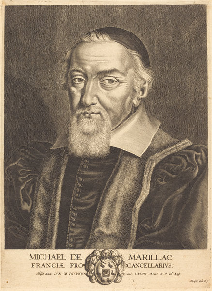 Michel de Marillac by Michel Lasne (French, 1590 or before - 1667), 16X12"(A3)Poster Print