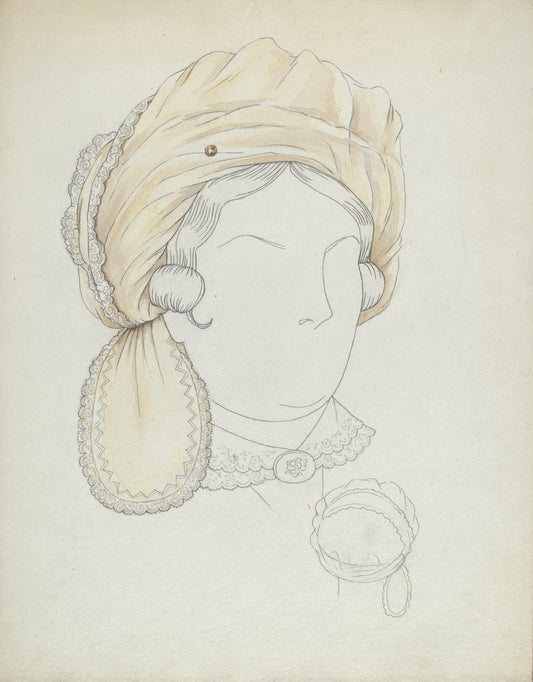 Headdress by Eva Noe (American, active c. 1935), 16X12"(A3)Poster Print