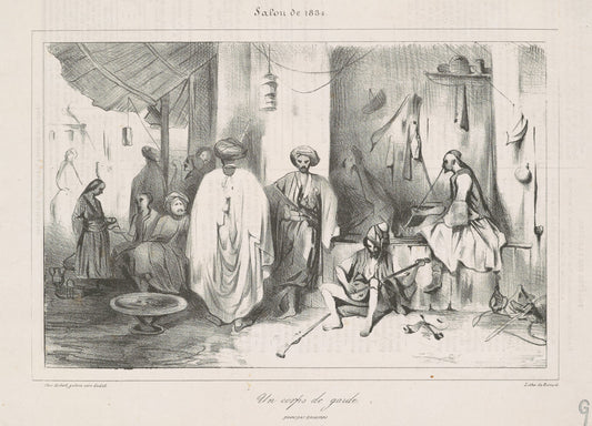 Un corps de garde peint par Decamps by Honoré Daumier (French, 1808 - 1879), 16X12"(A3)Poster Print