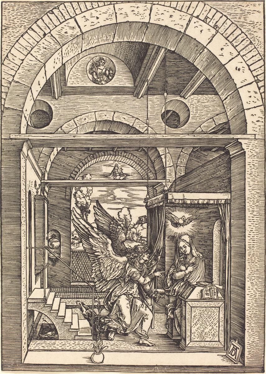 The Annunciation by Albrecht Dürer (German, 1471 - 1528), 16X12"(A3)Poster Print