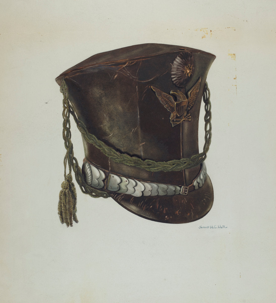 Military Headdress by James Vail (American, active c. 1935), 16X12"(A3)Poster Print