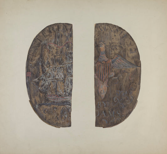 Tavern Sign by John Matulis (American, 1910 - 2000), 16X12"(A3)Poster Print