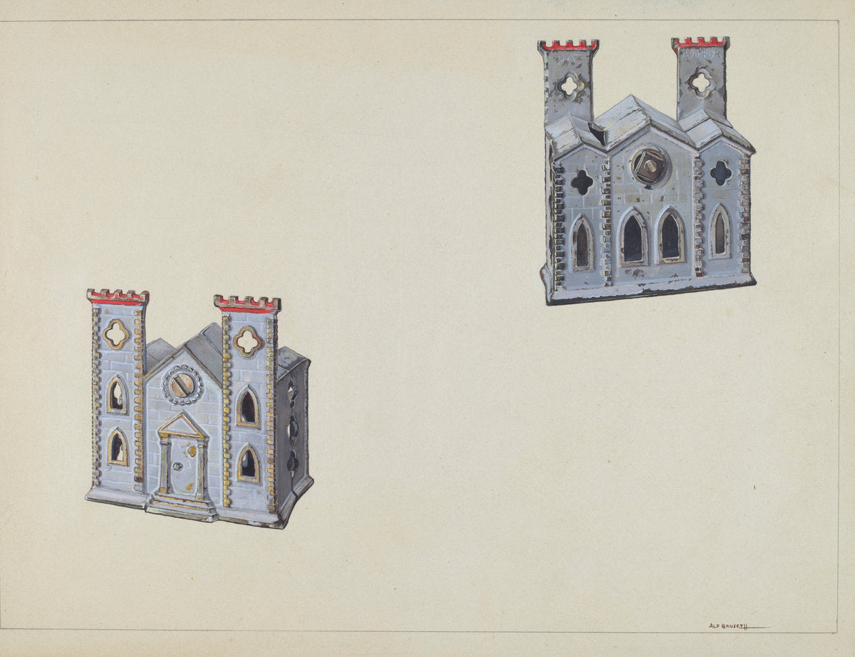 Cathedral Coin Box by Alf Bruseth (American, active c. 1935), 16X12"(A3)Poster Print