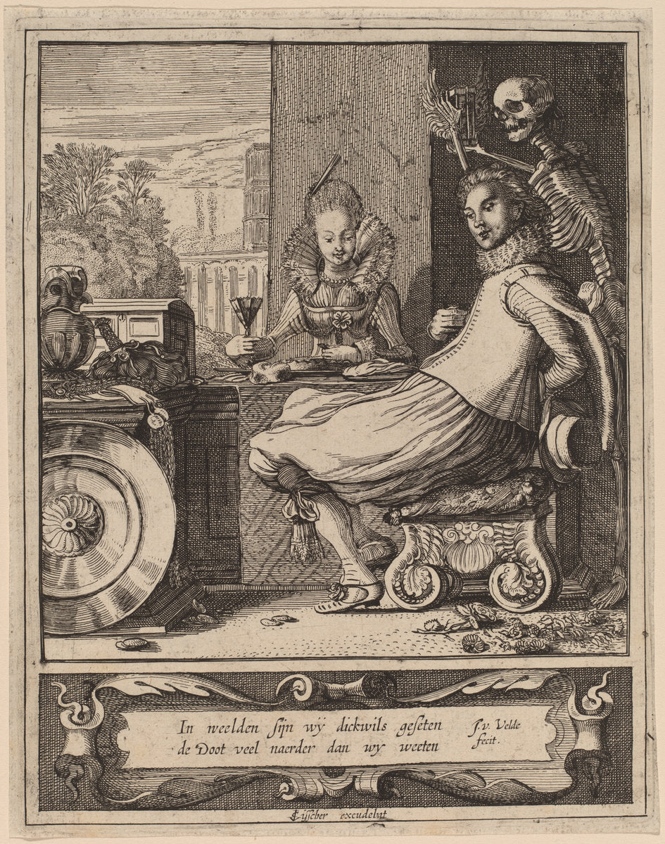 Death Taking a Couple by Surprise by Jan van de Velde II (Dutch, 1593 - 1641), 16X12"(A3)Poster Print