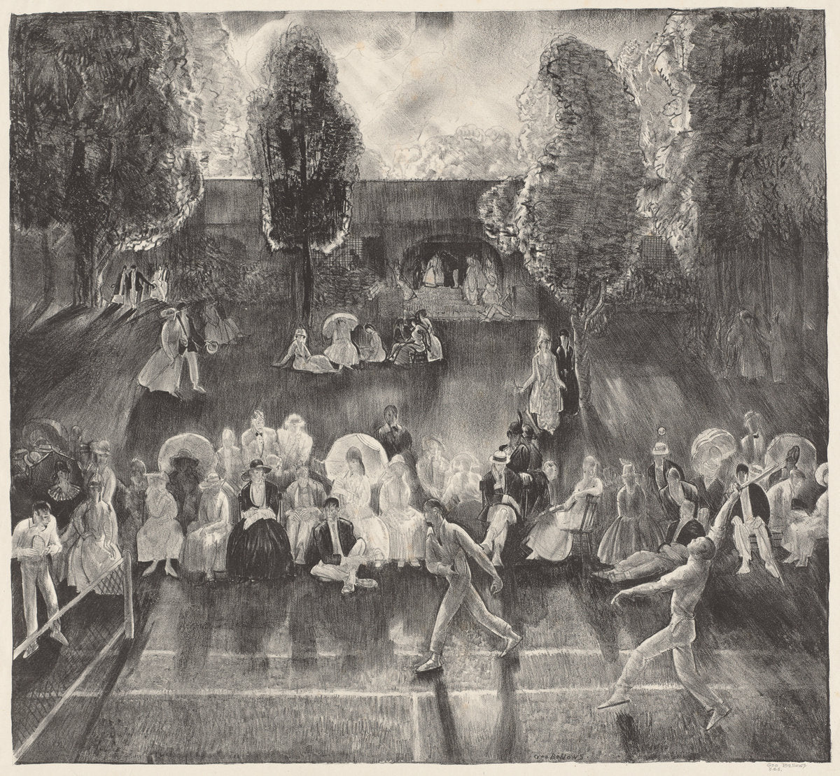 Tennis by George Bellows (American, 1882 - 1925), 16X12"(A3)Poster Print