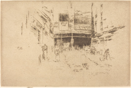 Clothes Exchange, No.I by James McNeill Whistler (American, 1834 - 1903), 16X12"(A3)Poster Print