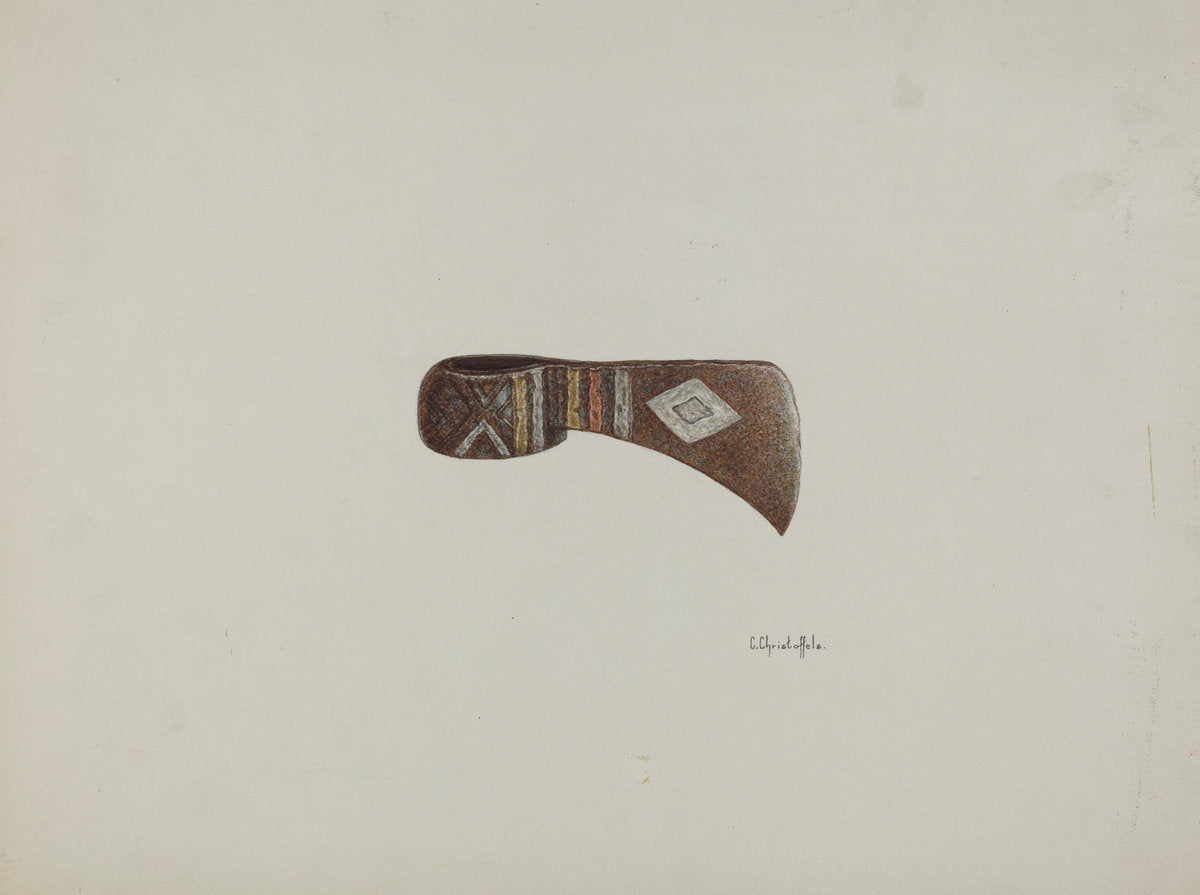 Tomahawk by Cornelius Christoffels (American, active c. 1935), 16X12"(A3)Poster Print