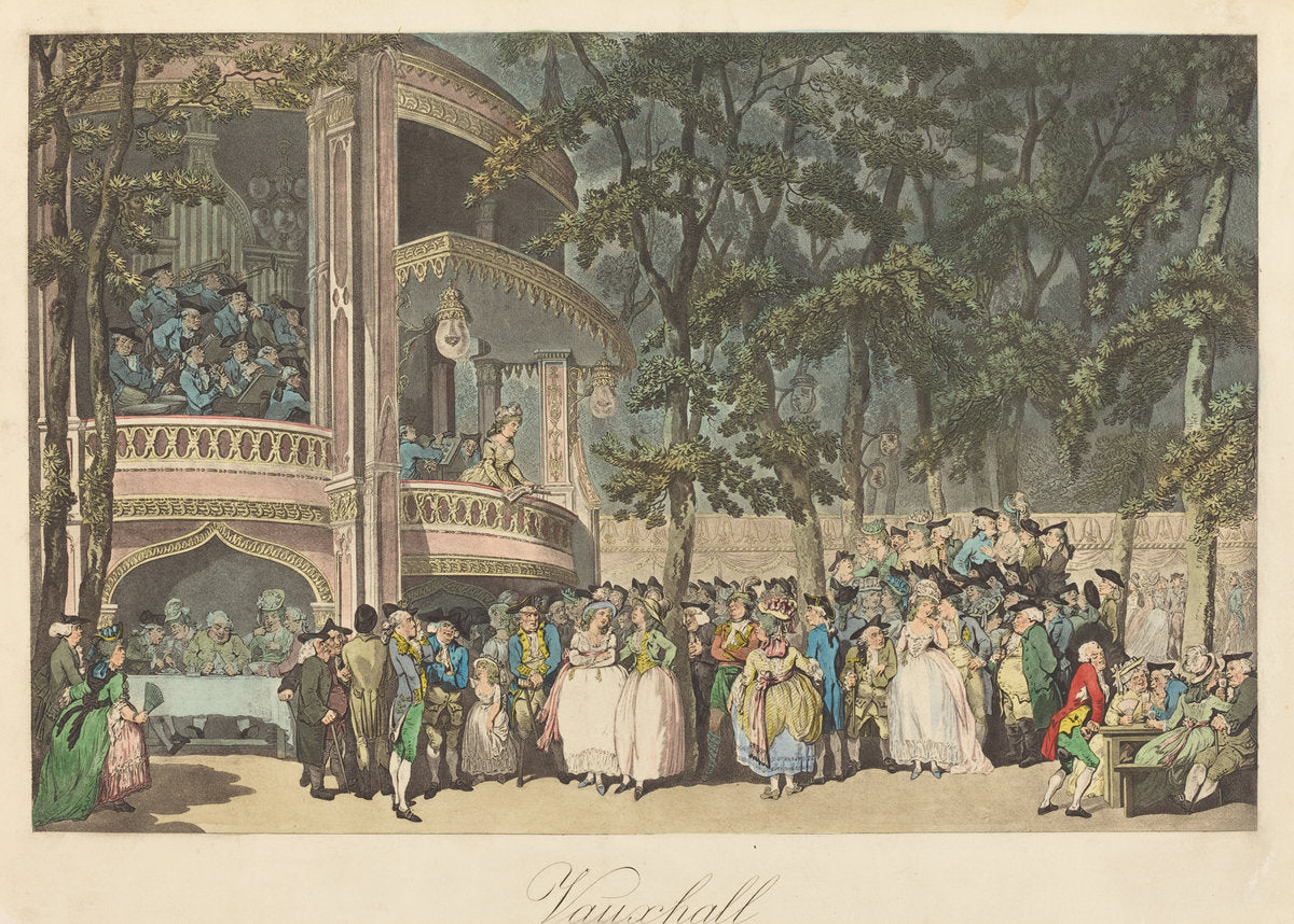 Vauxhall Gardens by Thomas Rowlandson (British, 1756 - 1827), 16X12"(A3)Poster Print