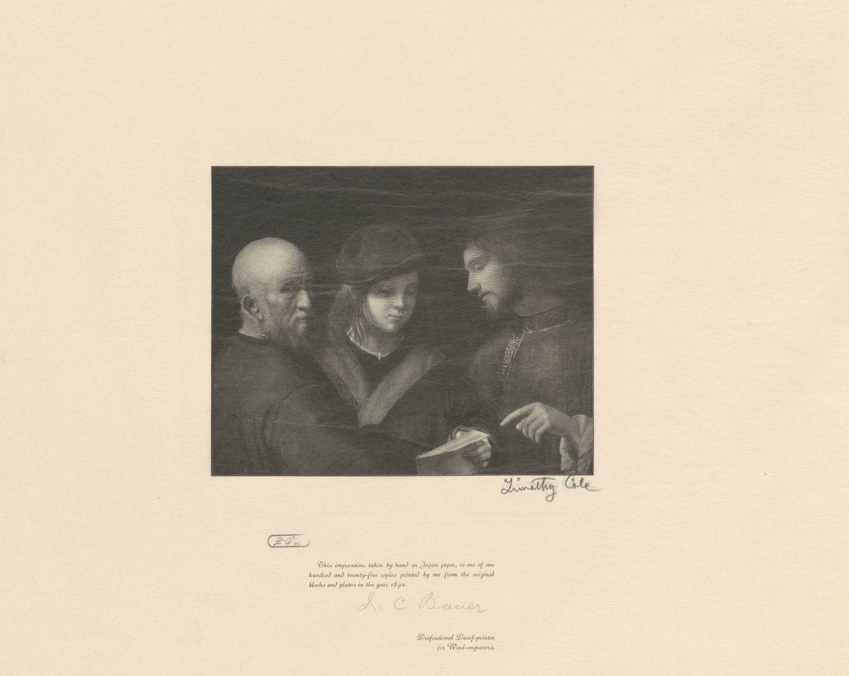 The Three Ages of Man by Timothy Cole (American, 1852 - 1931), 16X12"(A3)Poster Print
