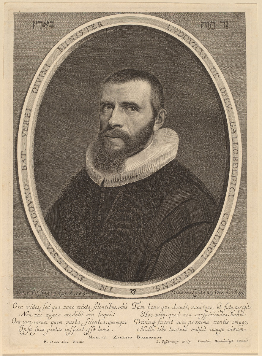 Lodewijk de Dieu by Jonas Suyderhoff after Pieter Dubordieu (Dutch, c. 1613 - 1686), 16X12"(A3)Poster Print
