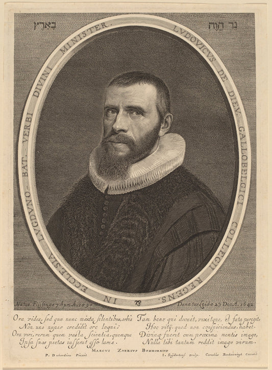 Lodewijk de Dieu by Jonas Suyderhoff after Pieter Dubordieu (Dutch, c. 1613 - 1686), 16X12"(A3)Poster Print