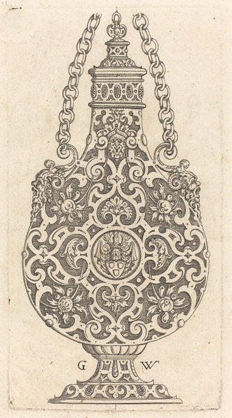 Flask by Georg Wechter I (German, c. 1526 - 1586), 16X12"(A3)Poster Print