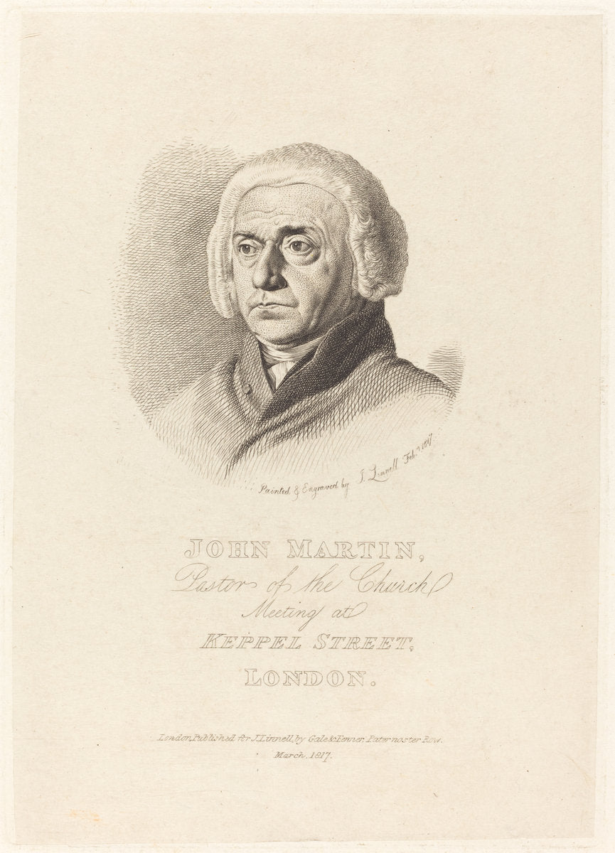 John Martin by John Linnell (British, 1792 - 1882), 16X12"(A3)Poster Print