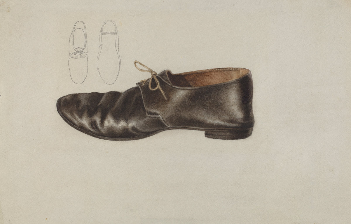 Shoe by Lucille Chabot (American, born 1908), 16X12"(A3)Poster Print
