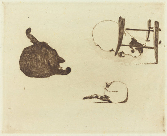 The Cats (Les chats) by Edouard Manet (French, 1832 - 1883), 16X12"(A3)Poster Print