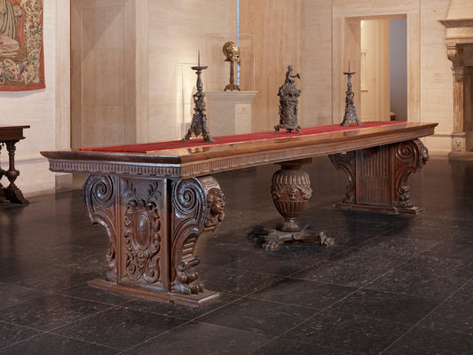 c. 1500 by Italian 16th Century (Large Walnut Table with Uberti Arms), 16X12"(A3)Poster Print