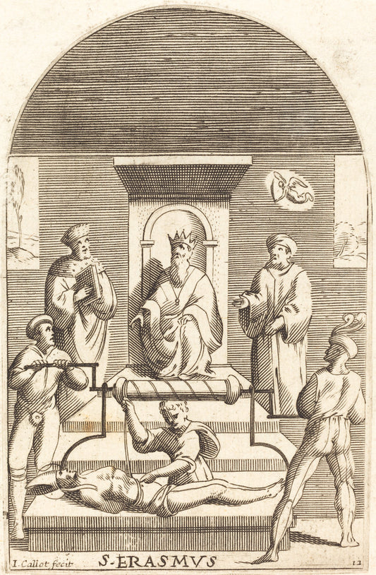 Martyrdom of Saint Erasmus by Jacques Callot (French, 1592 - 1635), 16X12"(A3)Poster Print