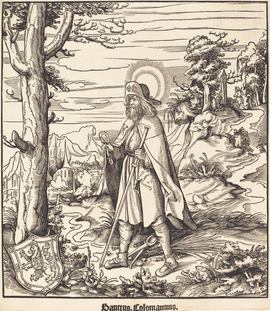 Saint Colomannus by Leonhard Beck (German, c. 1480 - 1542), 16X12"(A3)Poster Print
