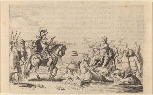 Alexander the Great and Neptune by Willem Basse (Dutch, 1613 or 1614 - 1672), 16X12"(A3)Poster Print