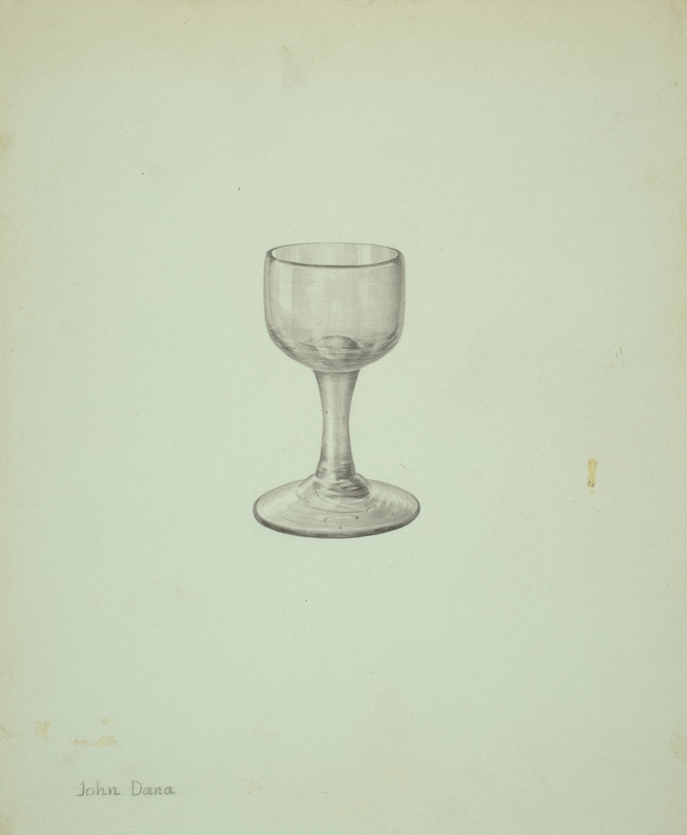 Wine Glass by John Dana (American, active c. 1935), 16X12"(A3)Poster Print